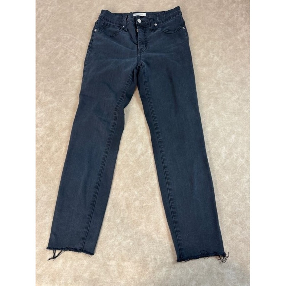 Madewell Womens 9" High-Rise Skinny Stretch Zip Fly Dark Washed Denim Jeans 27